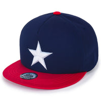 ililily Star Embroidery Black White Trucker Hat Cotton Baseball Cap
