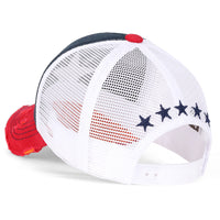 ililily Star Embroidery Black White Trucker Hat Cotton Baseball Cap