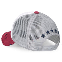 ililily Star Embroidery Black White Trucker Hat Cotton Baseball Cap