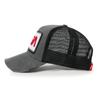 ililily PREMIUM NASA Worm Logo Embroidery Structured Baseball Cap Mesh Back Trucker Hat M / XL