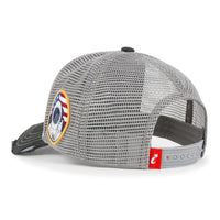 ililily PREMIUM NASA Worm Logo Embroidery Structured Baseball Cap Mesh Back Trucker Hat M / XL