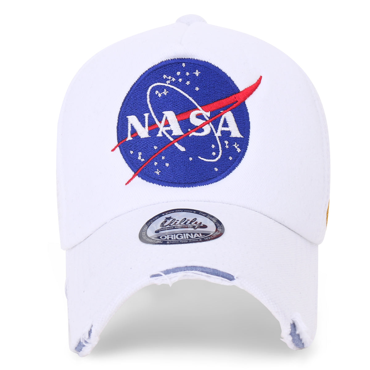 ililily NASA Meatball Logo Embroidery Baseball Cap Apollo 1 Patch Trucker Hat