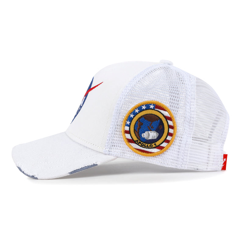 ililily PREMIUM NASA Meatball Logo Embroidery Baseball Cap Apollo 1 Patch Hat M/XL