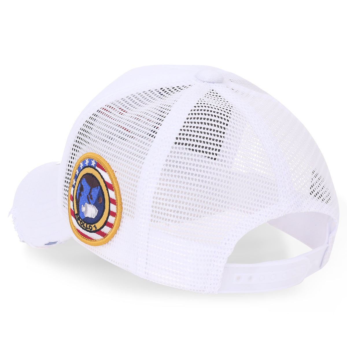 ililily NASA Meatball Logo Embroidery Baseball Cap Apollo 1 Patch Trucker Hat
