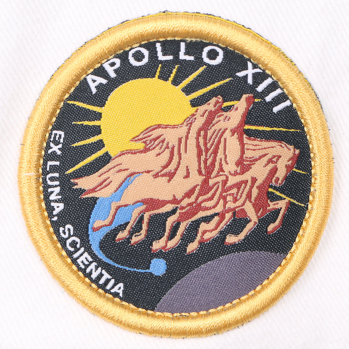 ililily NASA Meatball Logo Embroidery Baseball Cap Apollo 13 Patch Trucker Hat