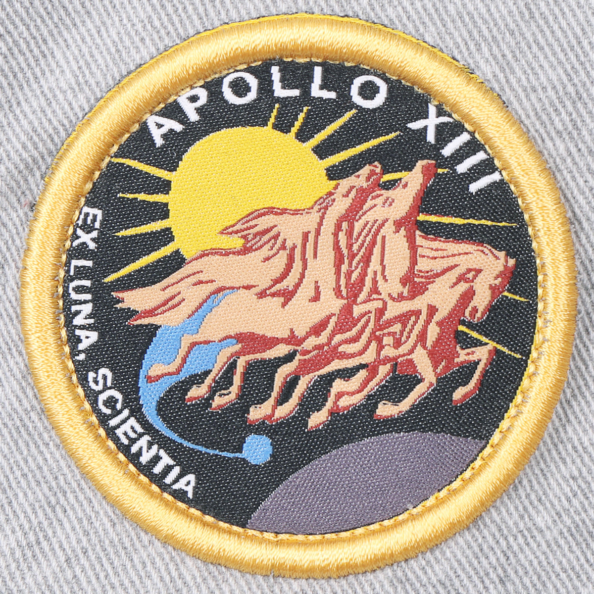ililily NASA Meatball Logo Embroidery Baseball Cap Apollo 13 Patch Trucker Hat
