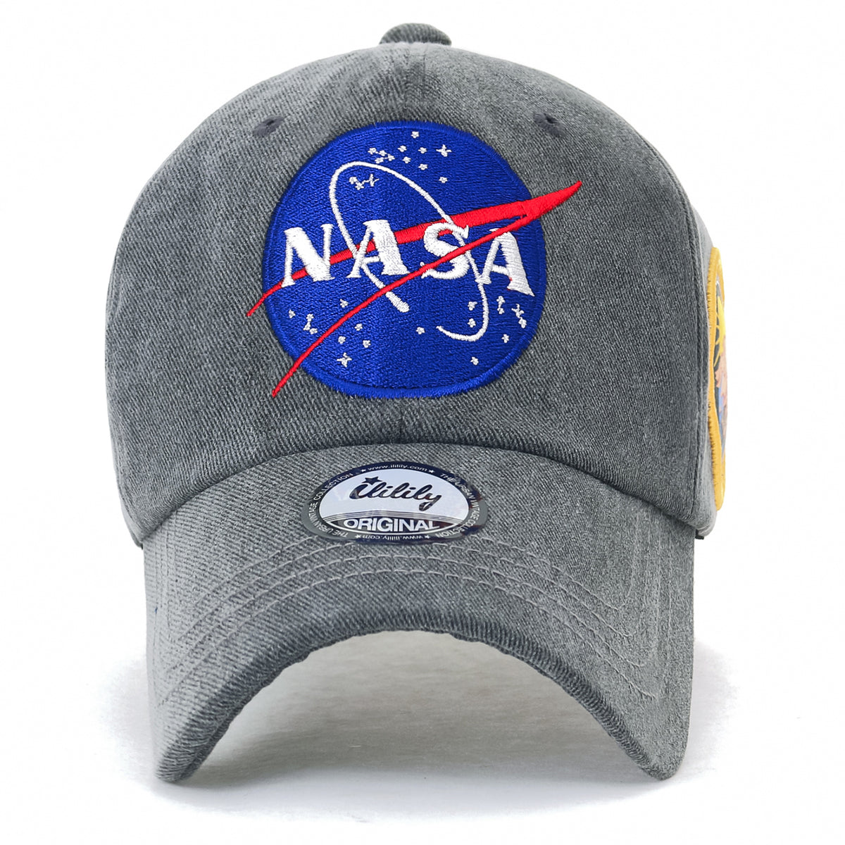 ililily NASA Meatball Logo Embroidery Baseball Cap Apollo 13 Patch Trucker Hat