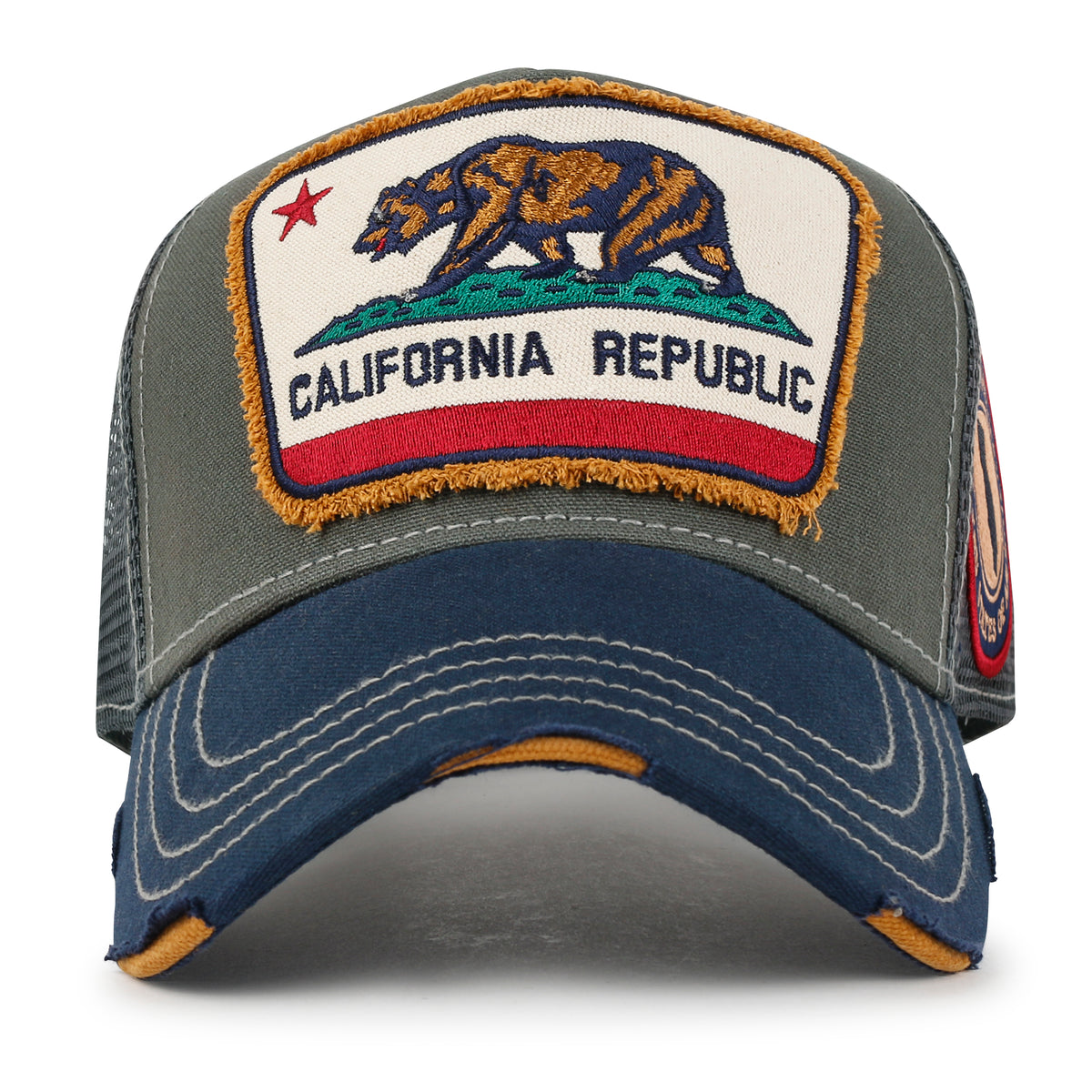 ililily PREMIUM California Bear Embroidered Baseball Cap Vintage Trucker Hat