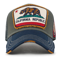 ililily PREMIUM California Bear Embroidered Baseball Cap Vintage Trucker Hat