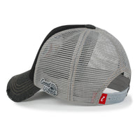 ililily Retro Embroidery Baseball Cap Vintage Distressed Cotton Trucker Hat