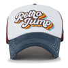 ililily Retro Embroidery Baseball Cap Vintage Distressed Cotton Trucker Hat