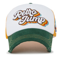 ililily Retro Embroidery Baseball Cap Vintage Distressed Cotton Trucker Hat