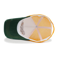 ililily Retro Embroidery Baseball Cap Vintage Distressed Cotton Trucker Hat