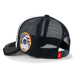 ililily PREMIUM NASA Worm Logo Embroidery Large Structured Baseball Cap Mesh Back Trucker Hat