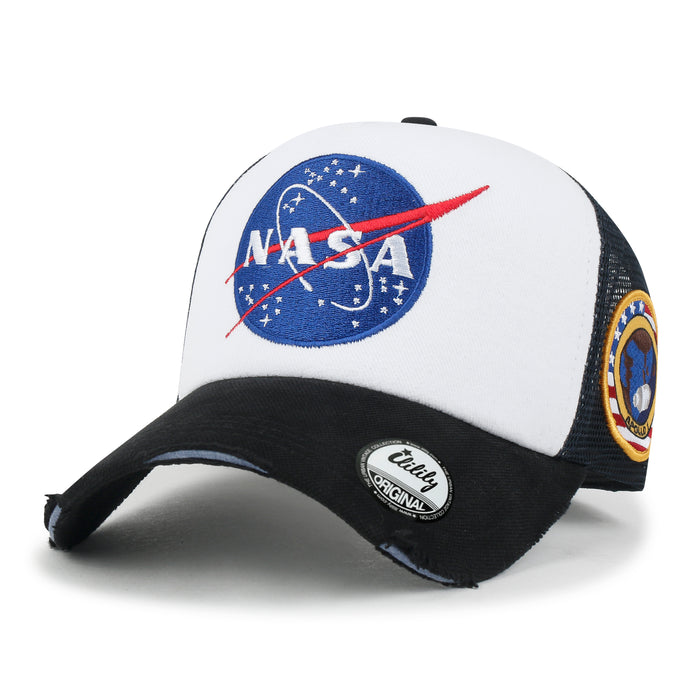ililily PREMIUM NASA Meatball Logo Embroidery Large Baseball Cap Apollo 1 Patch Hat
