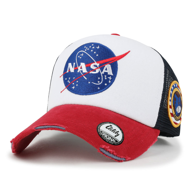 ililily PREMIUM NASA Meatball Logo Embroidery Large Baseball Cap Apollo 1 Patch Hat