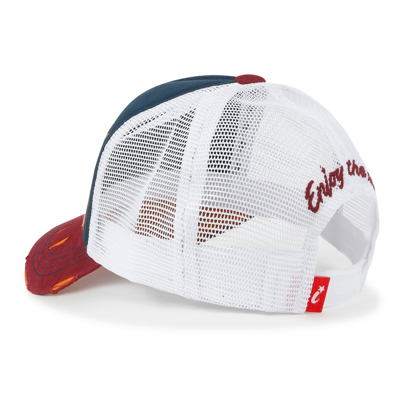 ililily PREMIUM ROAD TRIP Large Vintage Distressed Snapback Trucker Hat Baseball Cap