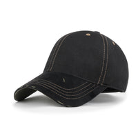 ililily Cotton Crown Strapback Trucker Hat Faux Suede Brim Baseball Cap
