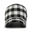 ililily Cotton Flannel Strapback Trucker Hat Checkered Pattern Baseball Cap