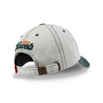ililily Howel's Distressed Vintage Color-blocked Cotton Baseball Cap Trucker Hat