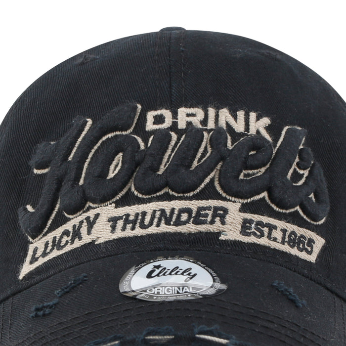 ililily Howel's Distressed Vintage Solid Color Cotton Baseball Cap Trucker Hat