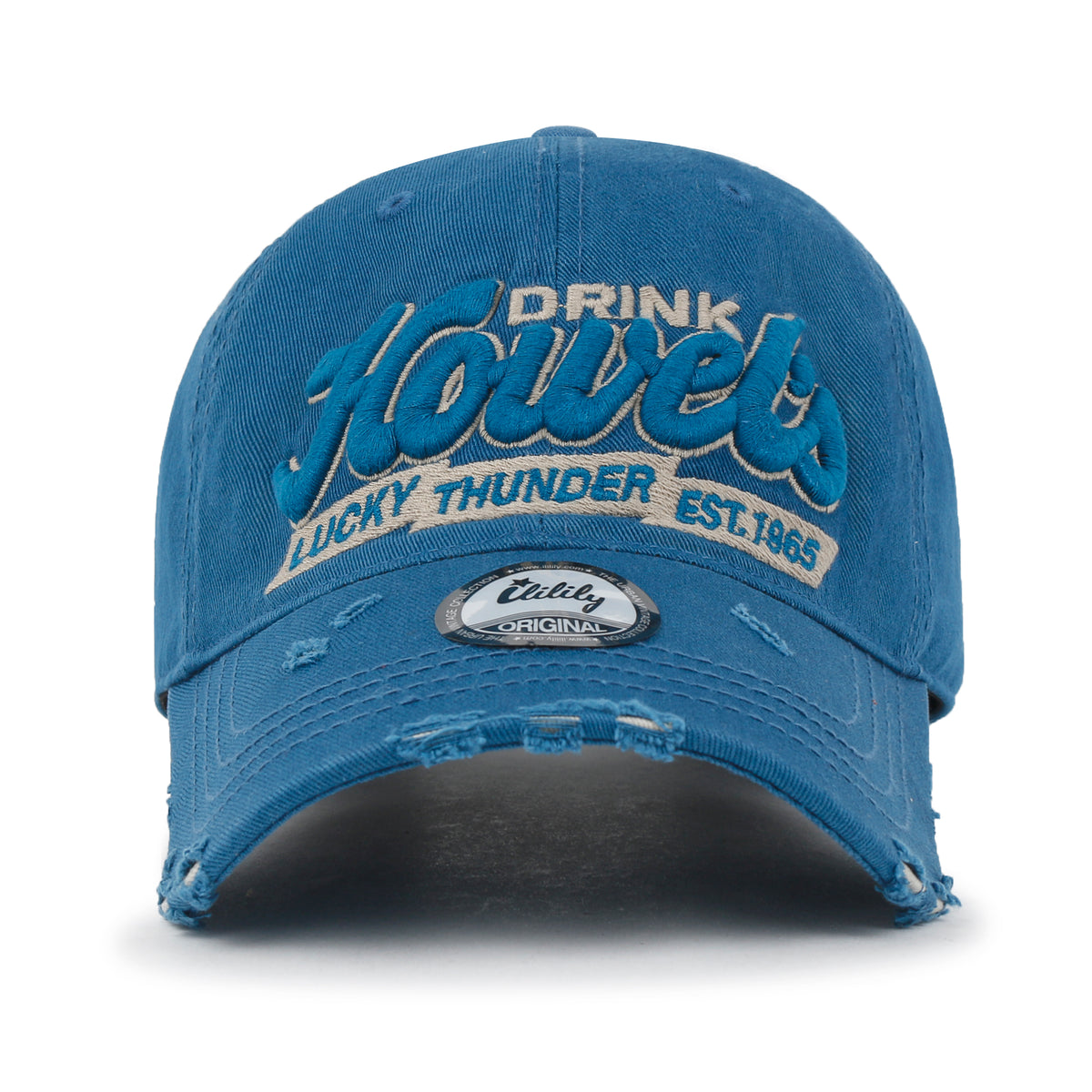 ililily Howel's Distressed Vintage Solid Color Cotton Baseball Cap Trucker Hat