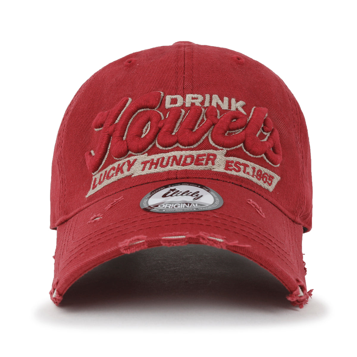 ililily Howel's Distressed Vintage Solid Color Cotton Baseball Cap Trucker Hat