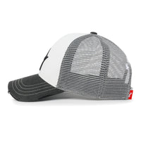 ililily Premium Star Embroidery Structured Crown Vintage Trucker Hat