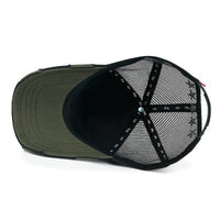 ililily Premium Star Embroidery Structured Crown Vintage Trucker Hat