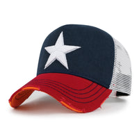 ililily Premium Star Embroidery Structured Crown Vintage Trucker Hat