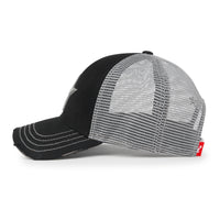 ililily Premium Star Embroidery Structured Crown Vintage Trucker Hat