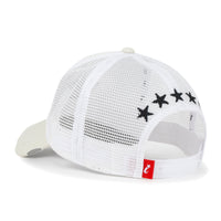 ililily Premium Star Embroidery Structured Crown Vintage Trucker Hat