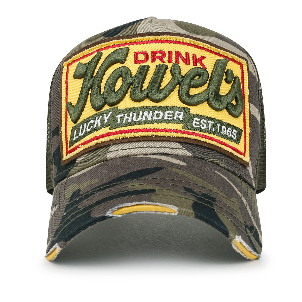 ililily Premium Howels Embroidery Structured Crown Vintage Baseball Cap