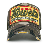 ililily Premium Howels Embroidery Structured Crown Vintage Baseball Cap