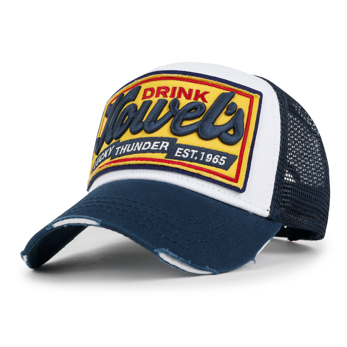 ililily Premium Howels Embroidery Structured Crown Vintage Baseball Cap