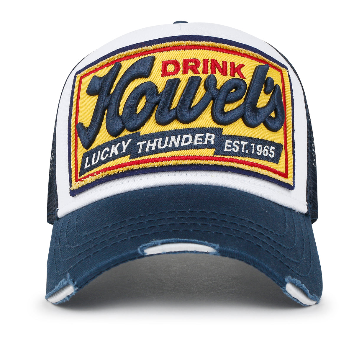 ililily Premium Howels Embroidery Structured Crown Vintage Baseball Cap