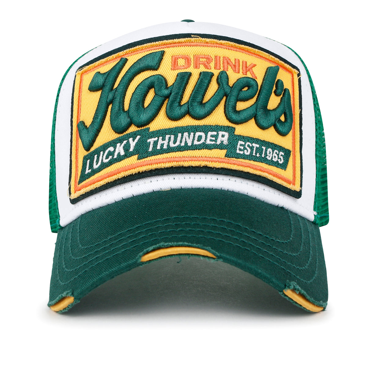 ililily Premium Howels Embroidery Structured Crown Vintage Baseball Cap