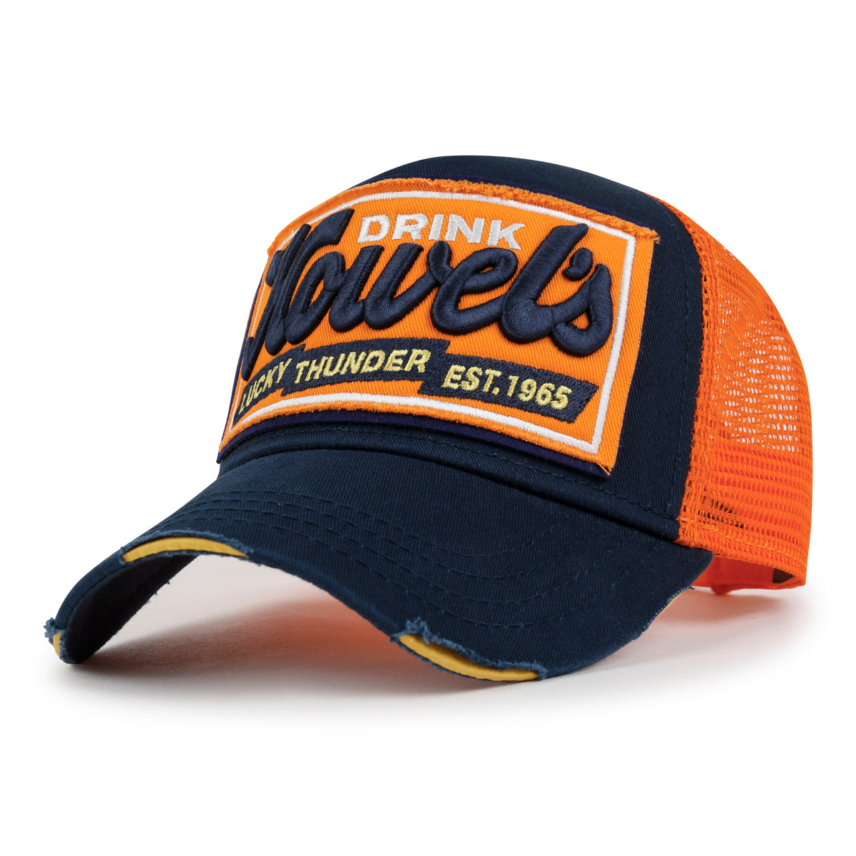 ililily Premium Howels Embroidery Structured Crown Vintage Baseball Cap