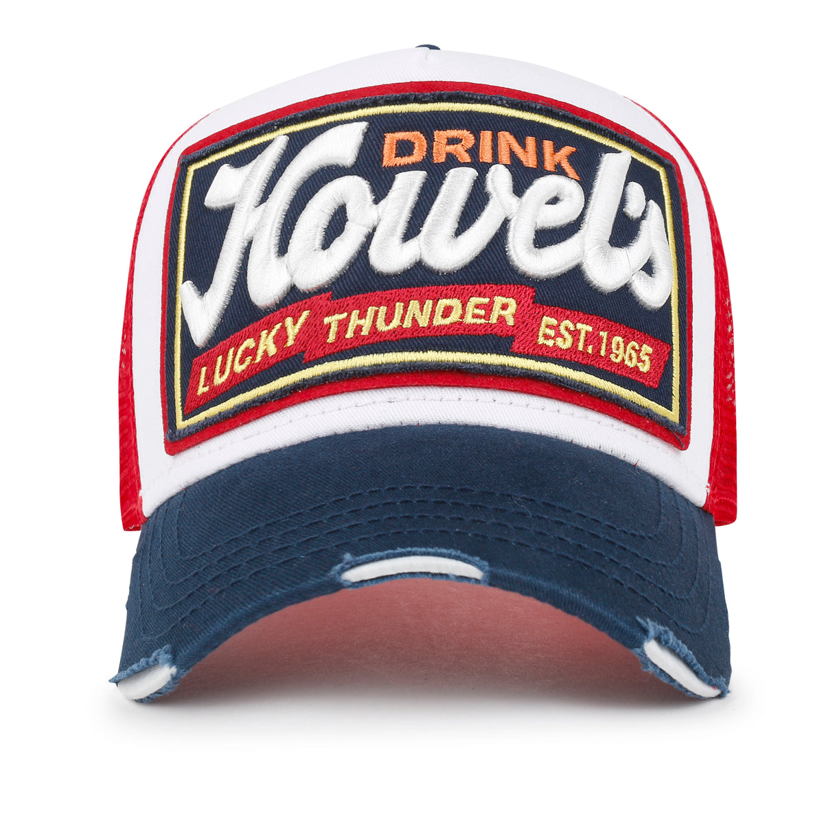 ililily Premium Howels Embroidery Structured Crown Vintage Baseball Cap