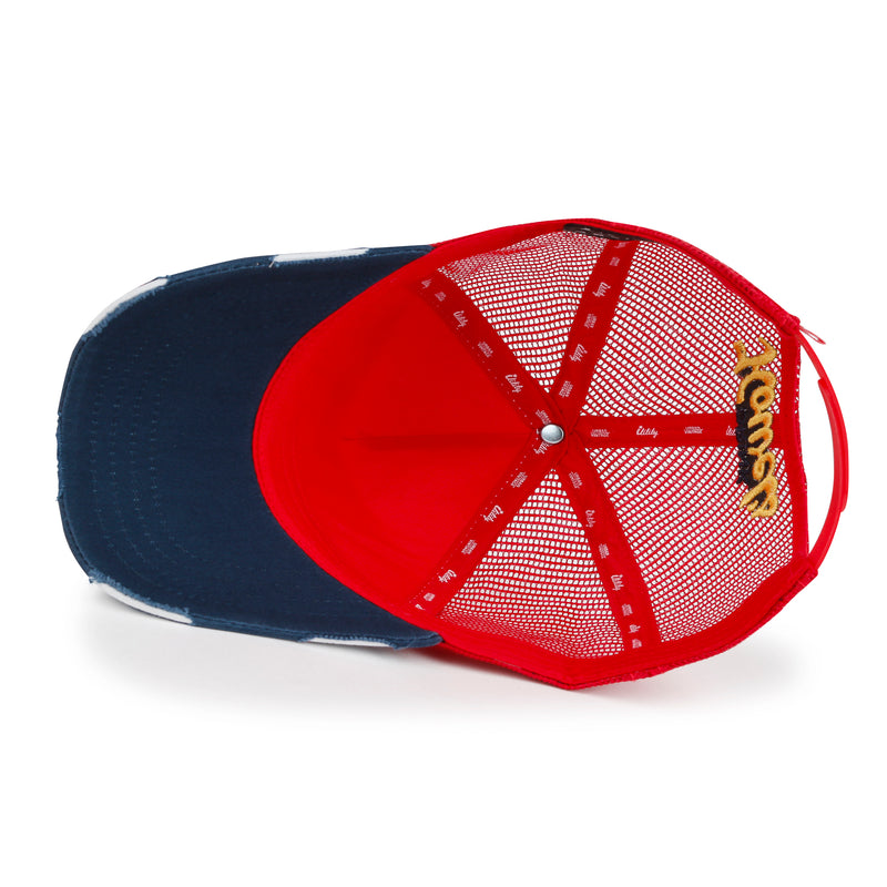 ililily Premium Howels Embroidery Structured Crown Vintage Baseball Cap