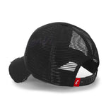 ililily NASA Worm Logo Embroidery Baseball Cap Mesh Snap Back Trucker Hat
