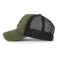 ililily PREMIUM Star Embroidery Baseball Cap Faux Suede Trucker Hat