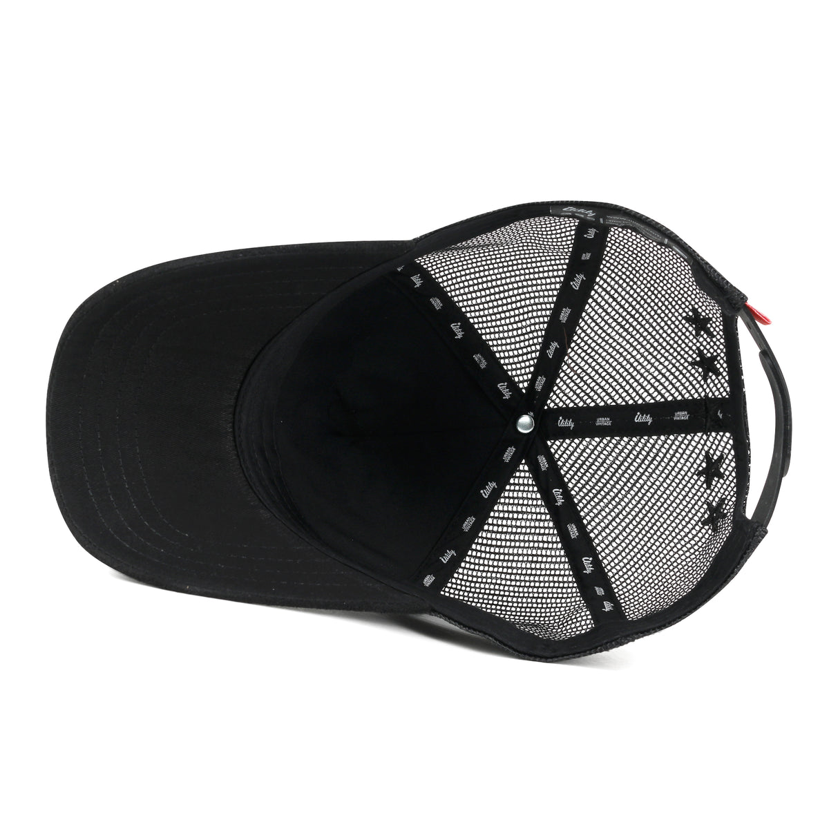 ililily PREMIUM Star Embroidery Baseball Cap Faux Suede Trucker Hat