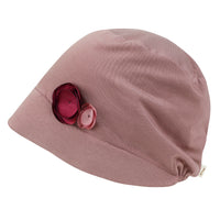 ililily TENCEL™Lyocell Flower Trim Beanie Soft Touch Stretchable Classic Hat