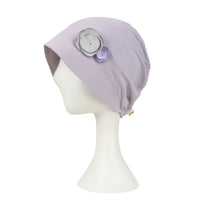 ililily TENCEL™Lyocell Flower Trim Beanie Soft Touch Stretchable Classic Hat