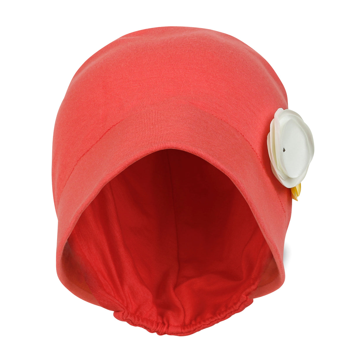 ililily TENCEL™Lyocell Flower Trim Beanie Soft Touch Stretchable Classic Hat
