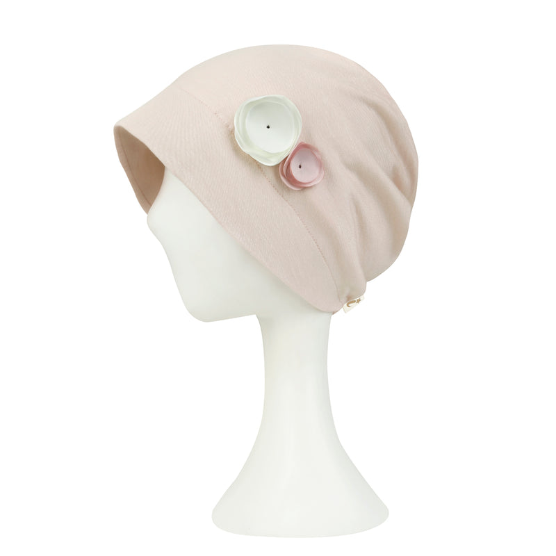 ililily TENCEL™Lyocell Flower Trim Beanie Soft Touch Stretchable Classic Hat