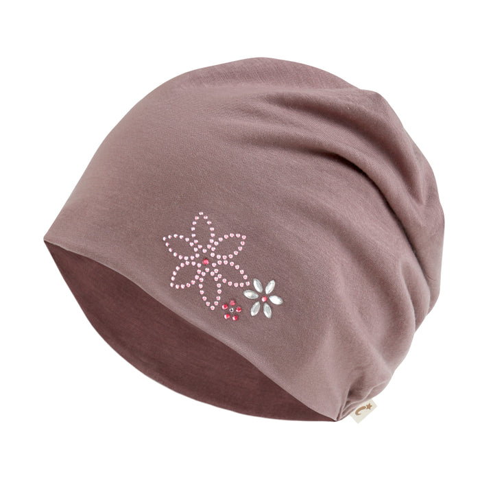 ililily TENCEL™Lyocell Rhinestone Chemo Beanie Ultra Soft Head Cover Sleep Hat