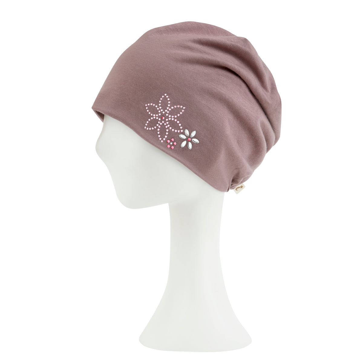 ililily TENCEL™Lyocell Rhinestone Chemo Beanie Ultra Soft Head Cover Sleep Hat