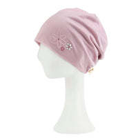ililily TENCEL™Lyocell Rhinestone Chemo Beanie Ultra Soft Head Cover Sleep Hat